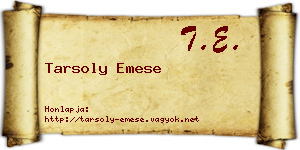 Tarsoly Emese névjegykártya